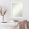 Amanti Art Non-Beveled Wall Mirror, Vanity White Narrow Frame